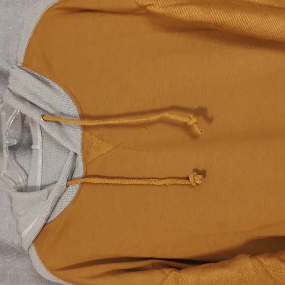 SHEIN Gold & Gray Oversized Hoodie with Pockets Sz XXL - Picture 5 of 8